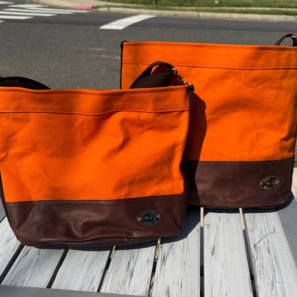 Orange and Brown Tote Bag Combo